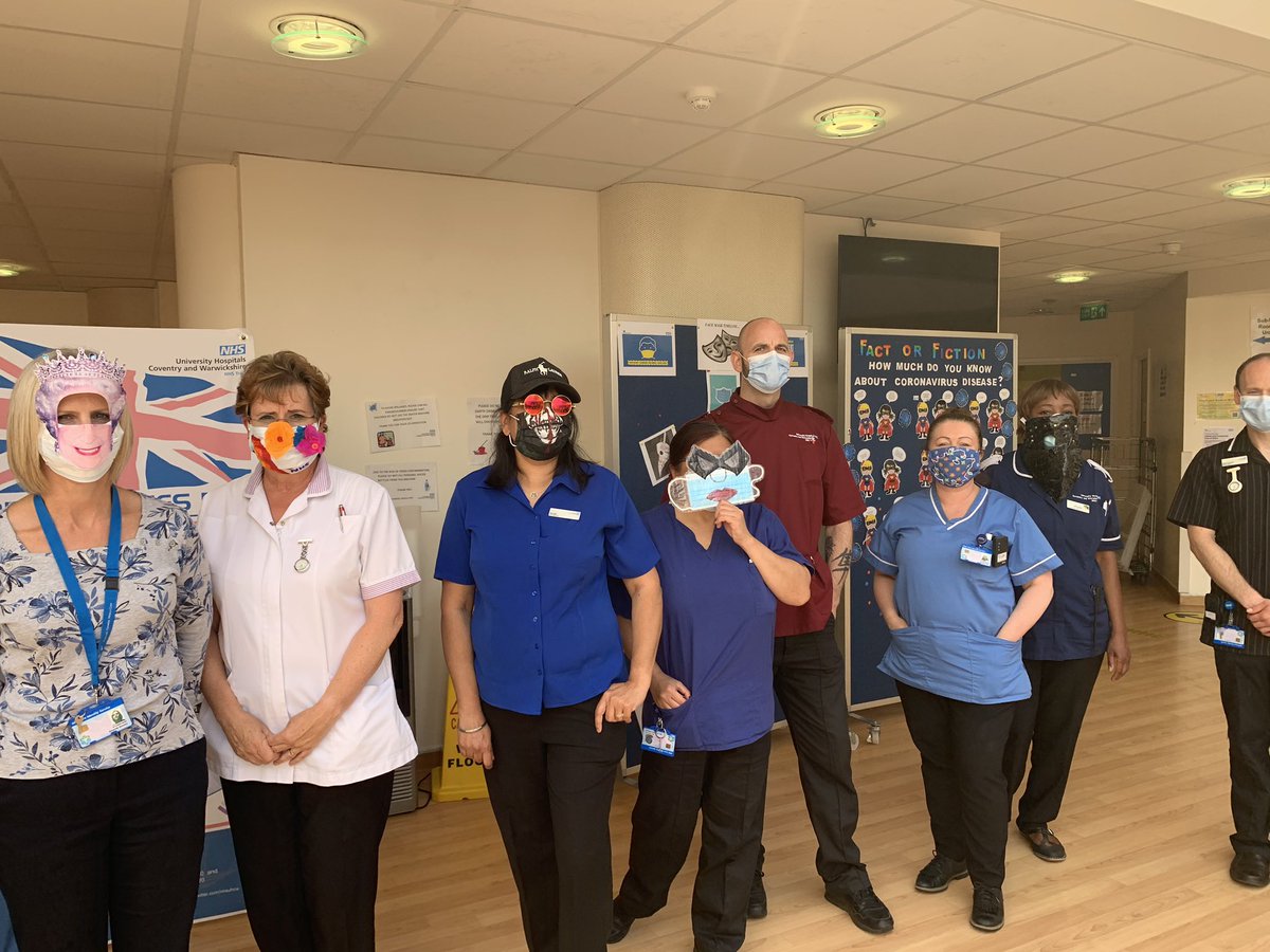 JoanGoodbody's tweet photo. Mask competition time #UHCWCSS great turn out from the group @uhcw_inf_con @eastermark @marob37 @pretewaa https://t.co/gnyWFDLQZ8