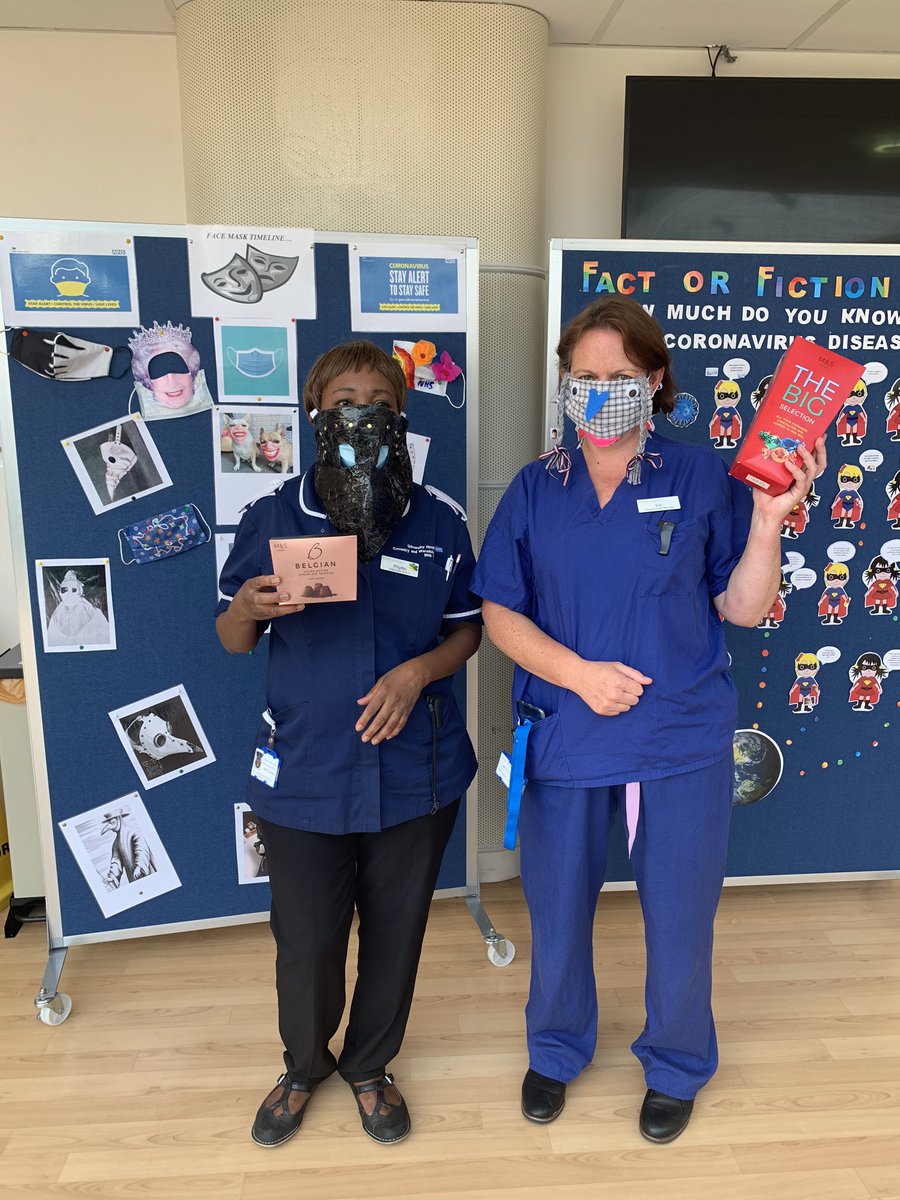JoanGoodbody's tweet photo. Mask competition time #UHCWCSS great turn out from the group @uhcw_inf_con @eastermark @marob37 @pretewaa https://t.co/gnyWFDLQZ8