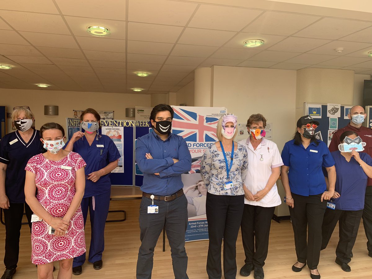 JoanGoodbody's tweet photo. Mask competition time #UHCWCSS great turn out from the group @uhcw_inf_con @eastermark @marob37 @pretewaa https://t.co/gnyWFDLQZ8