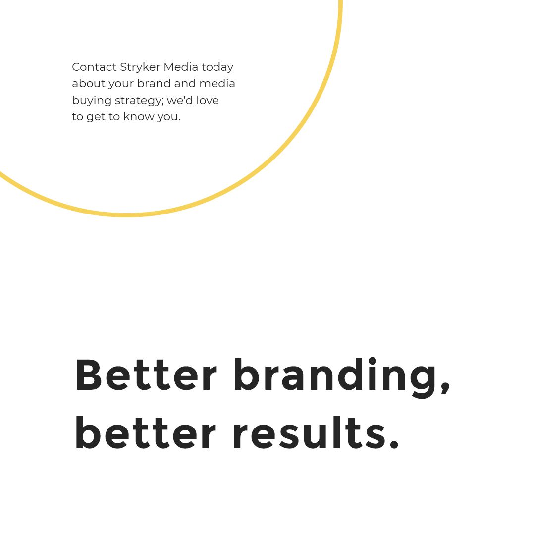 StrykerMediaTO's tweet photo. Better branding = bigger results. At Stryker Media, we seek to find what resonates with your target market.
Contact Stryker Media today about your brand and media buying strategy; we'd love to get to know you. https://t.co/QEKrjwbJU5 #Branding #DigitalMarketing https://t.co/WD66Prk6qh