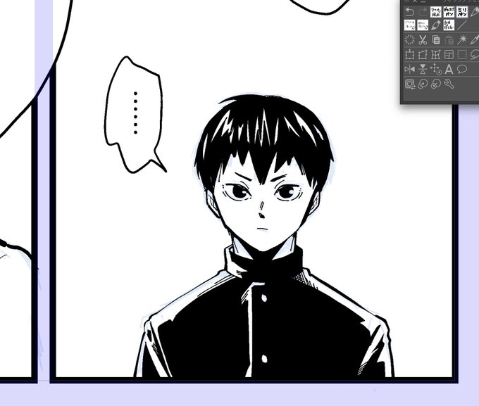 中学生描いてる 