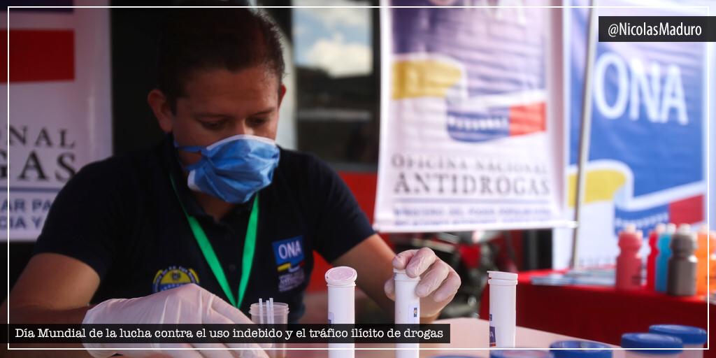 En el Día Mundial de la Lucha contra el Uso Indebido y el Tráfico Ilícito de Drogas, reitero mi firme decisión de unir todos los esfuerzos necesarios para combatir el flagelo del narcotráfico y el consumo de estas sustancias. Trabajemos por garantizar un mundo de Paz y seguridad.