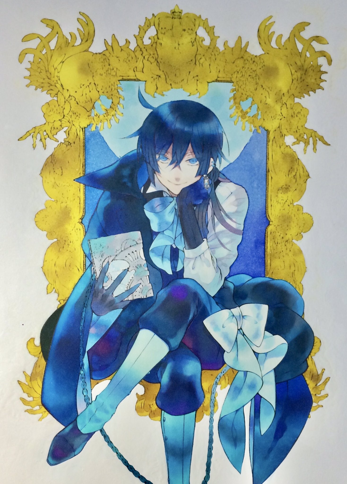 望月淳 ヴァニタスの手記 アニメ第2クール絶賛放送中 ヴァニタスの手記1巻表紙絵 はりきって額縁を描きこんだものの単行本サイズになったら本屋さんであまり目立たなかったので これ以降は 描き込み過ぎない を頭の隅に置きながら塗るようになり