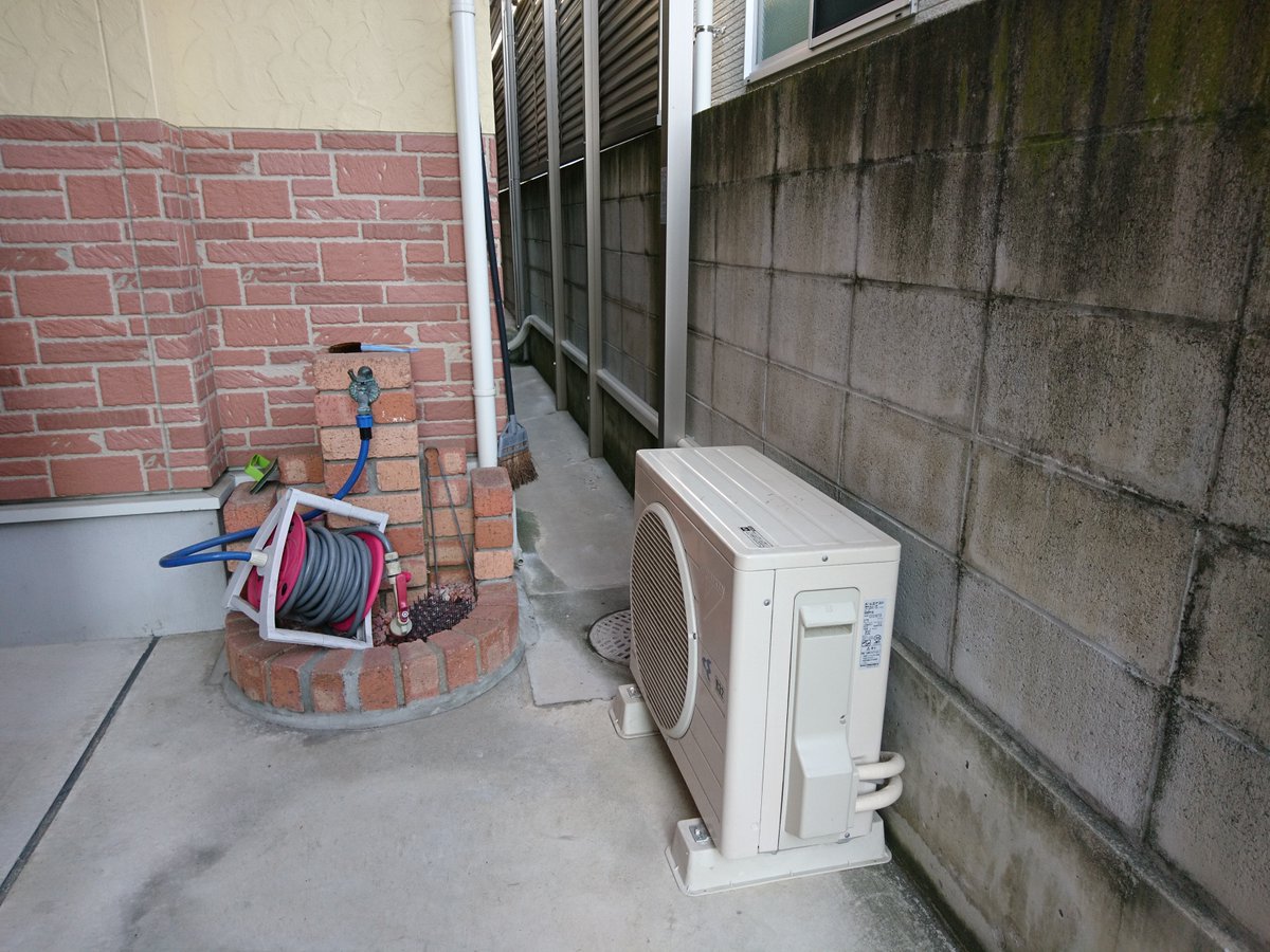室外機の移設をしました 加藤エアコンサービスの作業記録簿