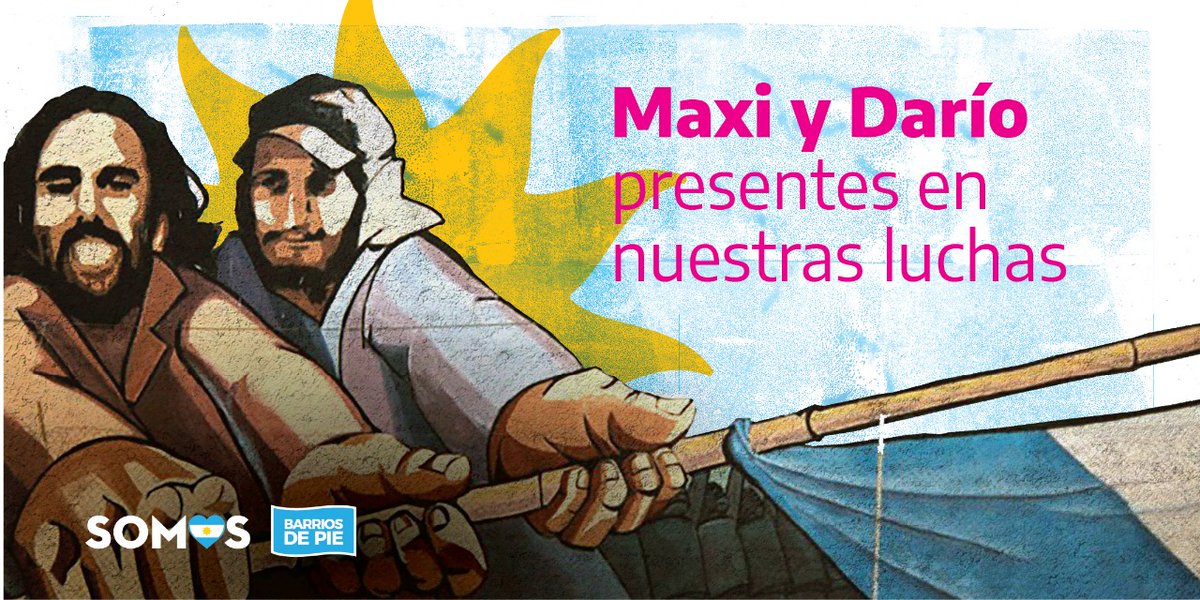 A 18 años de la masacre de Avellaneda la lucha de Darío y Maxi siempre están presentes en nuestra memoria y en nuestros corazones. Con su ejemplo vamos a poner a la Argentina de pie.