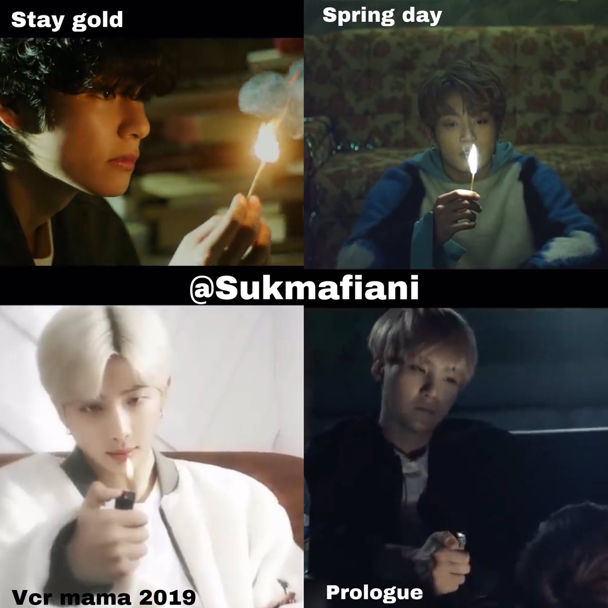 Krn namjoon menambahkan posion/racun ke dlm jus apel tsb,makannya jd hijau dn setelah Jk minum dia memiliki halusinasi tinggi sperti di mv bst jepang. Lalu adegan taehyung dg korek api, sama halnya dg JK-RM-SG dimana member dg korek api sllu memiliki peran penting.