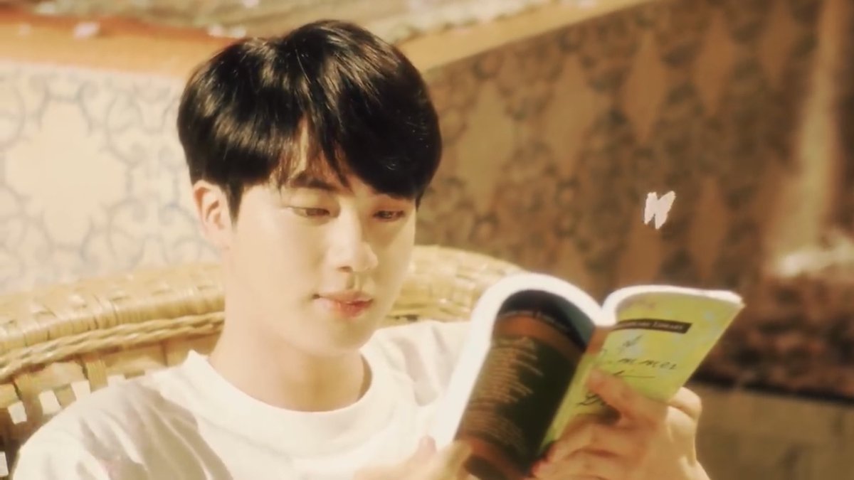 Disni Jin membaca buku yg judulnya adlh Shakespeare’s A Midsummer Night’s Dream karya William Shakespeare. Dan isi buku ini logis sama mv stay gold dimana mereka background nya ada di sebuah hutan indah dg banyak bunga dn karakternya adalah menemukan cinta/keindahan.