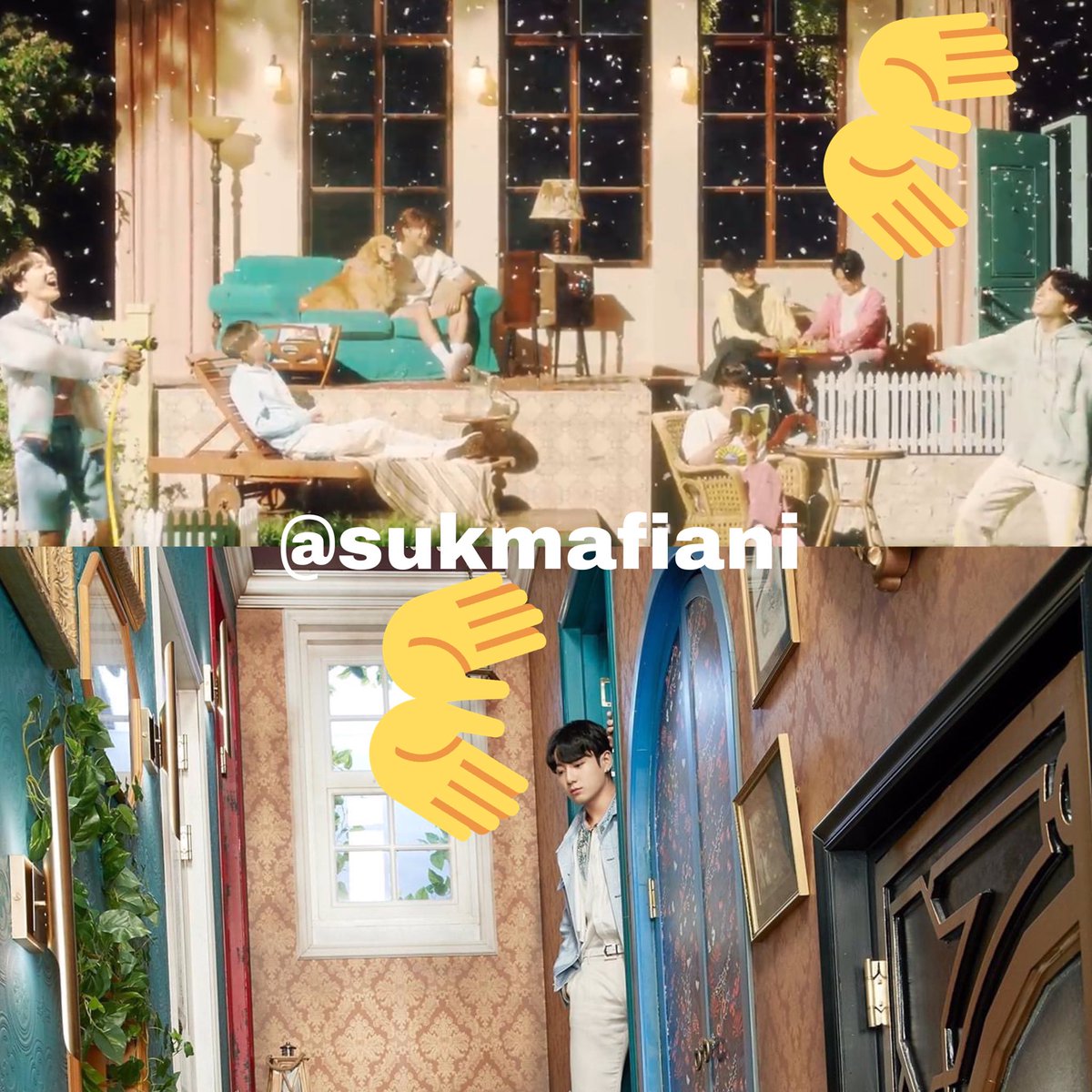 Bunga=simbol keindahan dn cinta. Sama halnya seperti bangtan yg menemukan cinta Army. Bunga=armyApaga kalian melihat sesuatu?Pintu di mv stay gold mirip sama pintu di festa kmren,wicis itu bs jd pintu magic shop.Kenapa ?