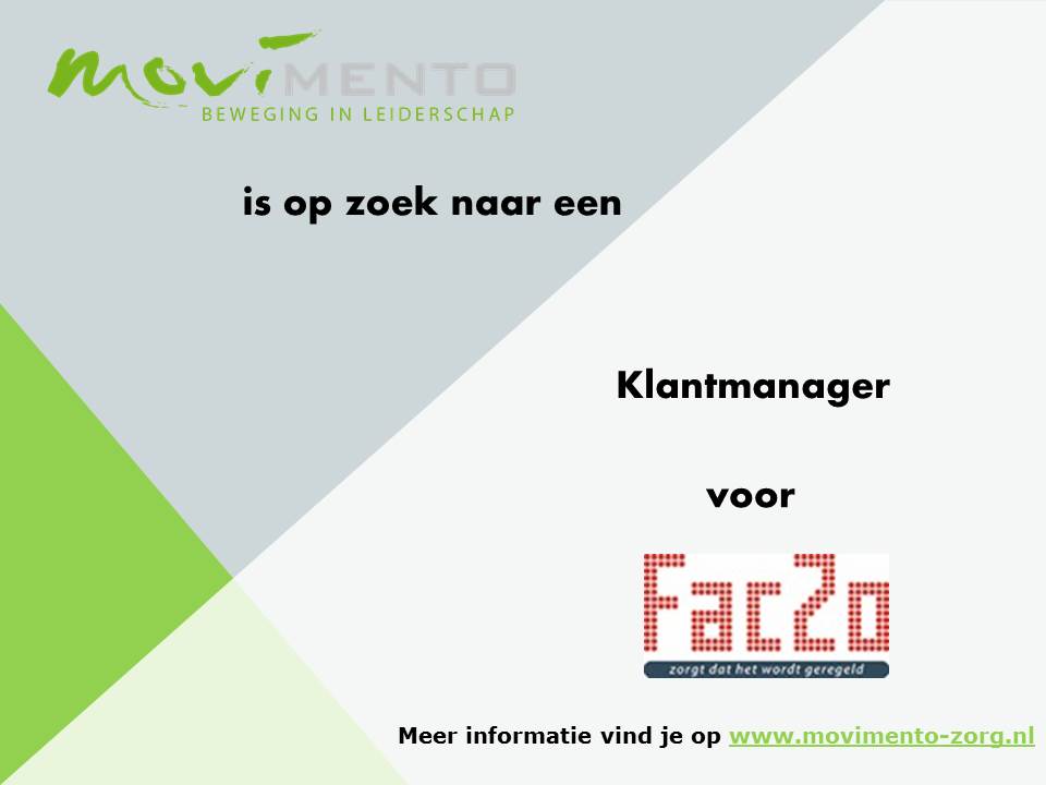 Voor FacZo zijn wij op zoek naar een Klantmanager in Den Bosch/Rosmalen.

Het profiel vind je in het vacature-overzicht op onze website: bit.ly/3g5BbOJ

#vacature #klantmanager #facilitair #zorg #manager #Denbosch #Rosmalen #werkenindezorg