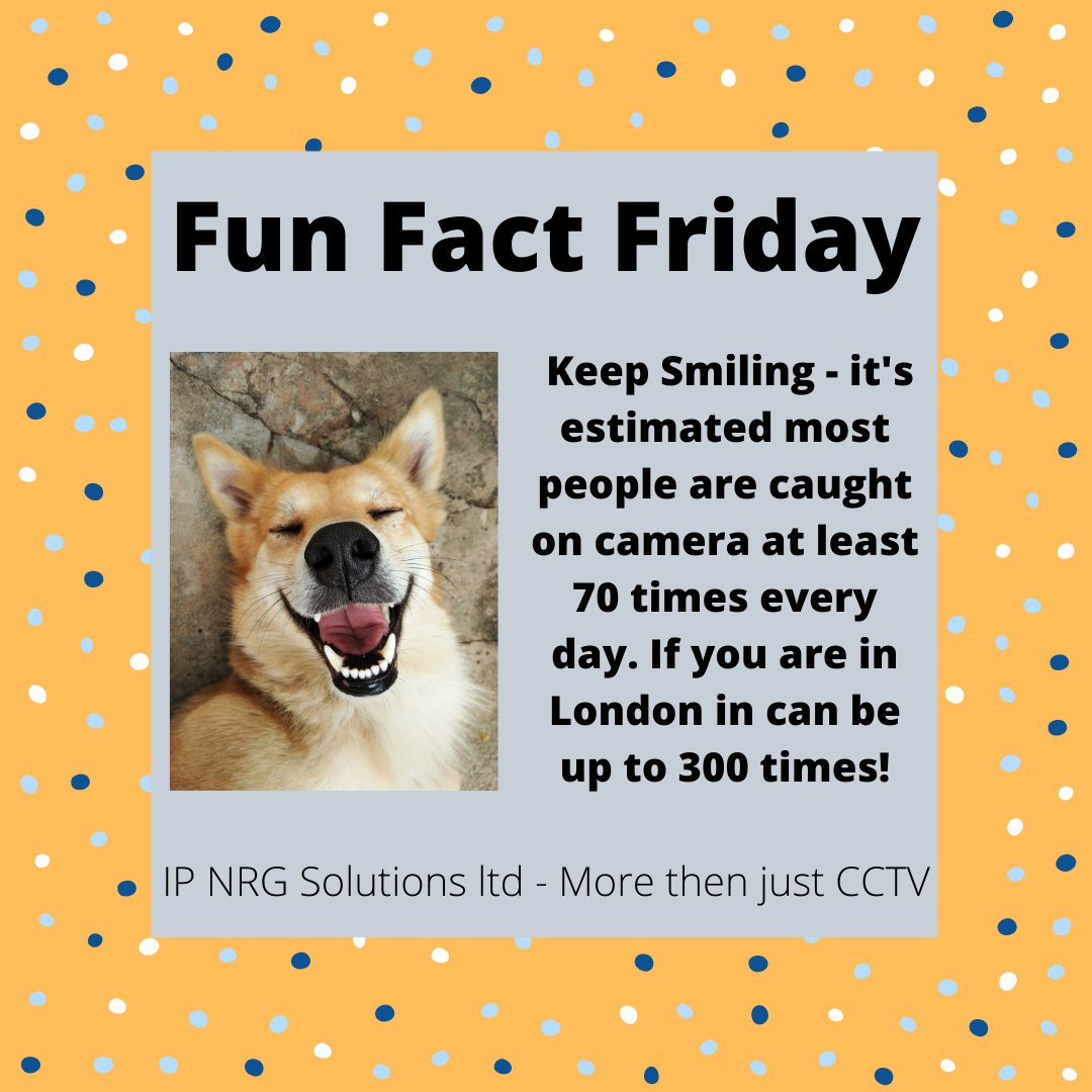IPNRGSolutions's tweet photo. Fun Fact Friday!
#smile #FridayThoughts #FunFactFriday #cctv #caughtoncamera #DidYouKnow https://t.co/BYdmxuoNTm