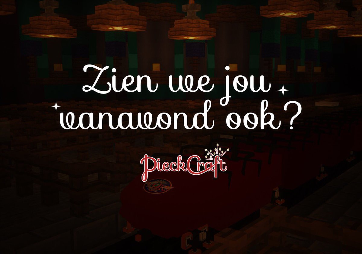 PieckCraft's tweet photo. Vandaag is de eerste dag van ons beta evenement! Tussen 19:00 en 23:00 kun je de server joinen en drie attracties bezoeken. Spelen kan via https://t.co/jpwTjiAKRg op Minecraft Java versie 1.15.2. Zien we jou ook? 🥳✨ https://t.co/gv9nrDSZS5