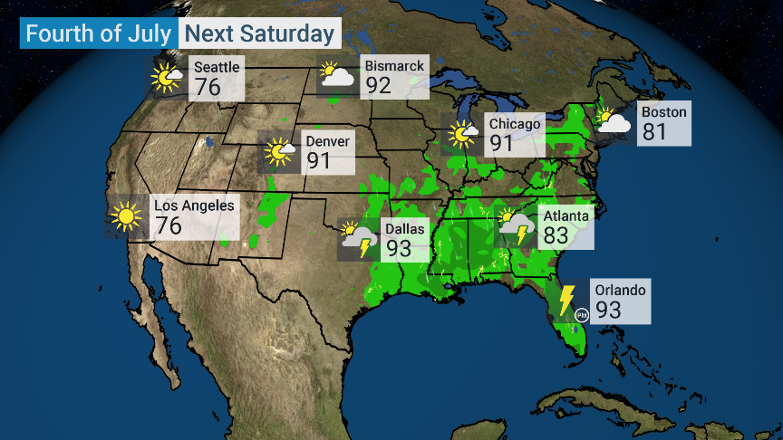 Weekly Planner Forecast Maps تويتر \ The Weather Channel على تويتر: "A Week Out From Everyone's Favorite  Summer Holiday, We're Live On The Weather Channel With Your Forecast. We'll  Have Your City's Cloud Coverage And Whether