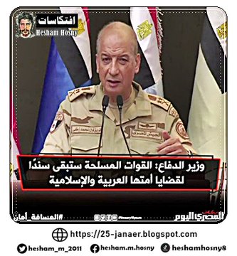 وزير الدفاع: القوات المسلحة ستبقى سندًا لقضايا أمتها العربية والإسلامية