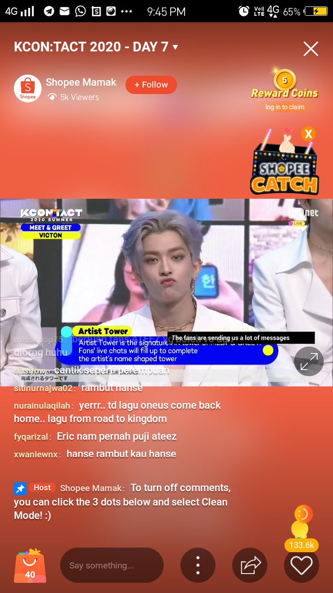 hazidajimmy's tweet photo. tadi masa ONEUS kan, untung Elena dari US tu. ONEUS wish happy birthday kat dia, what a lucky girl.
so, now turn VICTON pulak, my boys. Lets go watch it together everyone, here is the link. just click okay. https://t.co/VqSA4L6NAQ
#ShopeeLiveKpopFest #ShopeeXKCONTACT @ShopeeMY https://t.co/CNjp95AmAW