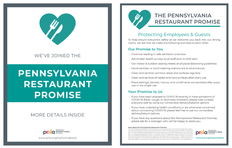 prlaorg's tweet photo. PRLA recognizes that safety is a primary concern of operators, employees, and guests, which is why we established the PA Restaurant Promise, a voluntary commitment that restaurants can make to ensure safety for guests and employees. Visit https://t.co/IiV5rdH7rd to get started. https://t.co/kasW3hRSnc