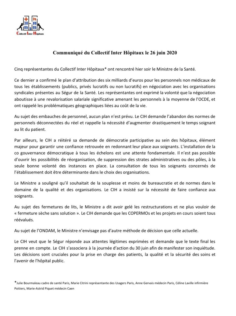 Collectif Inter Hopitaux On Twitter Communique De Presse Du