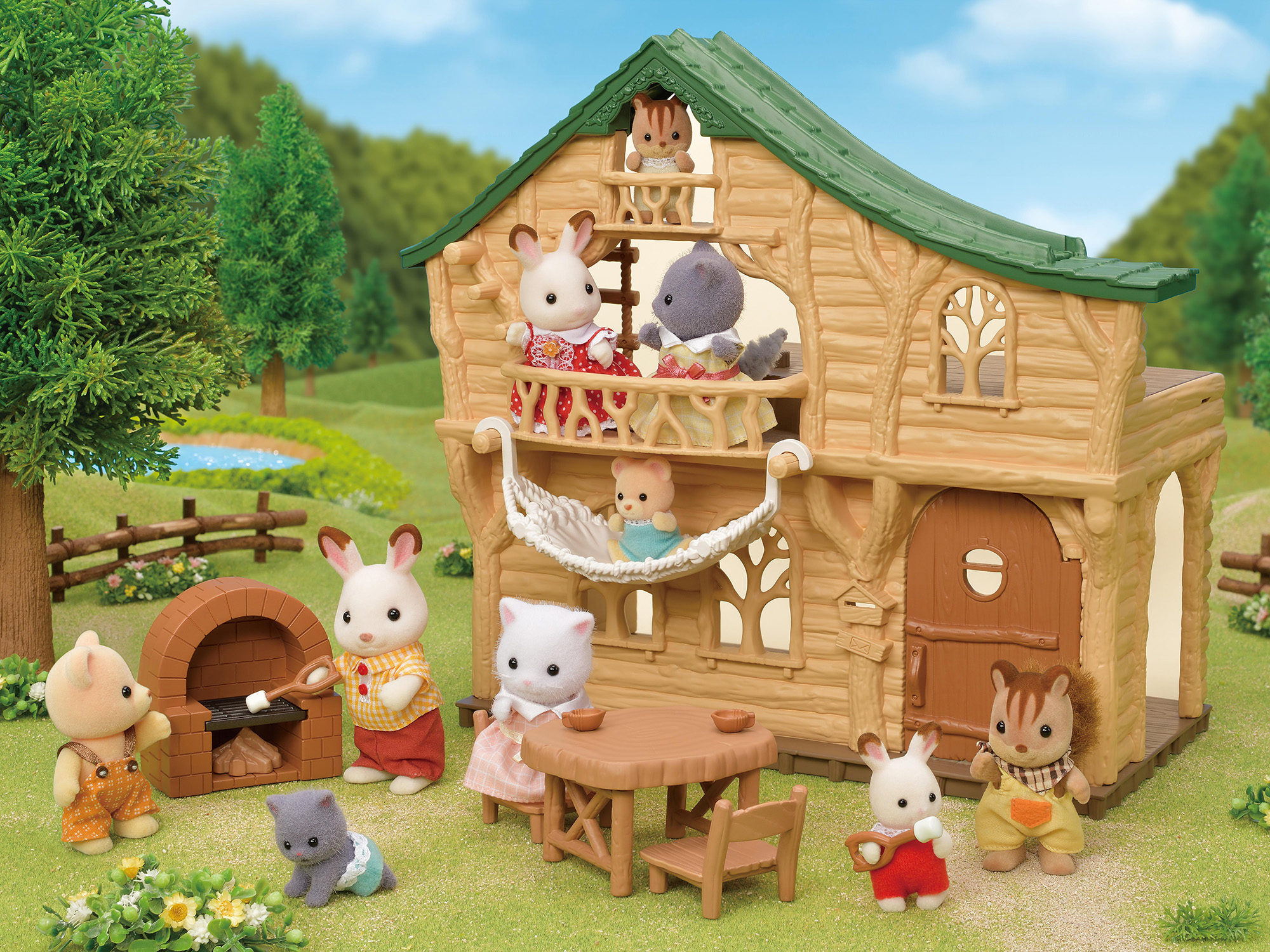 sylvanian families woodland lodge