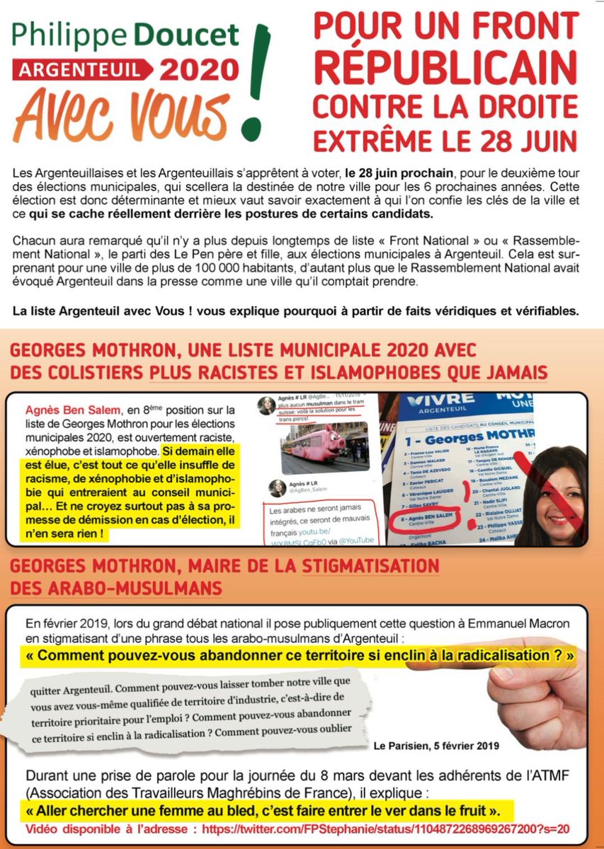 2020avecvous's tweet photo. Dimanche on vote Philippe Doucet pour tourner la page de la droite extrême  à #Argenteuil https://t.co/BWPvKRsP8q