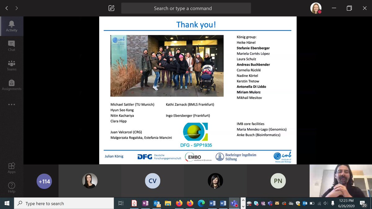 imbmainz's tweet photo. #HappyFriday everyone 💐☀
and a big #ThankYou to today's #FridayLunchtimeSeminar speakers Claudia @KellerValsecchi and Julian @koenig_lab for your exciting talks 👏👏🏽👏🏿
Of course, we also thank our 120+ participants for attending the #visualevent of our #groupleaders🙌🏼 https://t.co/RXtGgR90QO