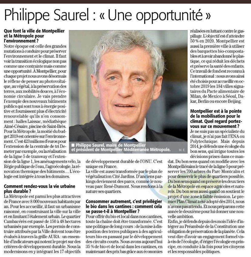 Mileliste's tweet photo. Un véritable engagement pour l’écologie du quotidien avec @Saurel_2020 , c’est une équipe qui travaille pour les Montpelliérains et leur cadre de vie , pour le futur 🌍 #Montpellier #Municipales2020 #Municipales28juin #MontpellierLaCitoyenne https://t.co/ZPHJPLAvbK