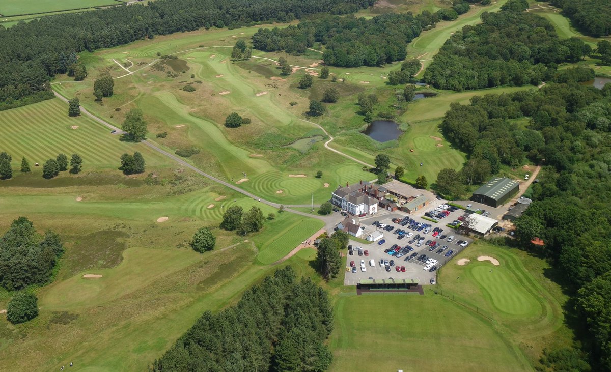 Hollinwell golf club @nottsgolfclub a different perspective. Looking a bit greener than usual, but after the recent storms it's hardly surprising #hollinwell #golf #heathland photograph curtesy of a recent visitor.
