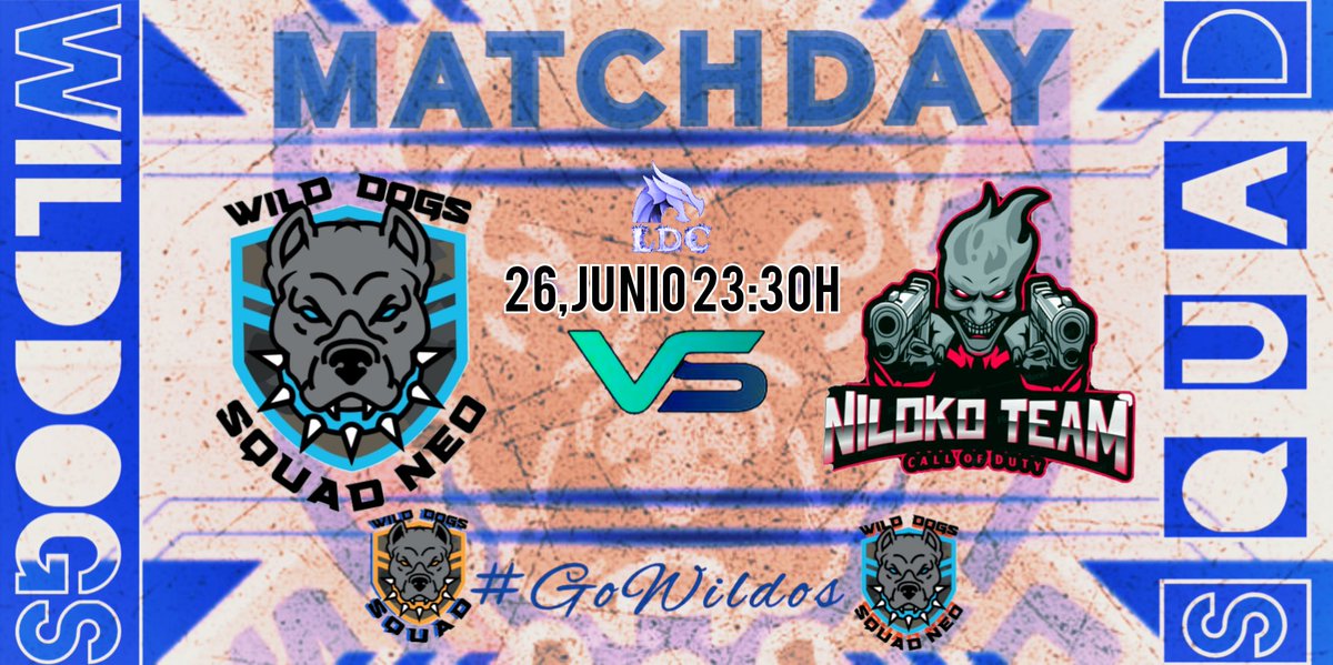 wilddoggsquad's tweet photo. Esta noche 🌜partido!! ⚔️
Turno de la Squad neo 🔥🔥

🏆@LigaDeClanesMW🏆
🏅 MINOR LEAGUE
⏲️23:30h⏲️
🗓️JORNADA 3
🆚 @NilokoT
🎥 https://t.co/SwWP8CVTma

A por una nueva victoria chicos!! A morder!! 🎮🆚🎮🍿

#GoWildos https://t.co/YCK1usefm4