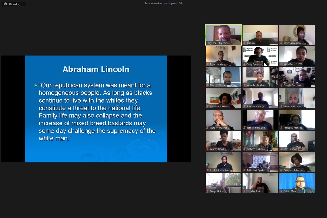 "America has 2 competing narratives: The Narrative of Exclusion v. The Narrative of Inclusion. Each is historic &amp; INTENTIONAL." -<a href="/dr_tonyiton/">Dr. Tony Iton</a> teaching the BMe Vanguard for The Next Narrative <a href="/BMeCommunity/">BMe Community</a> <a href="/CalEndow/">California Endowment</a> @ABLImpact <a href="/oneunited/">OneUnited Bank</a> <a href="/reneedkaplan/">Renee D. Kaplan</a> <a href="/SeanGibbons_/">Sean Gibbons</a> @dnbornstein