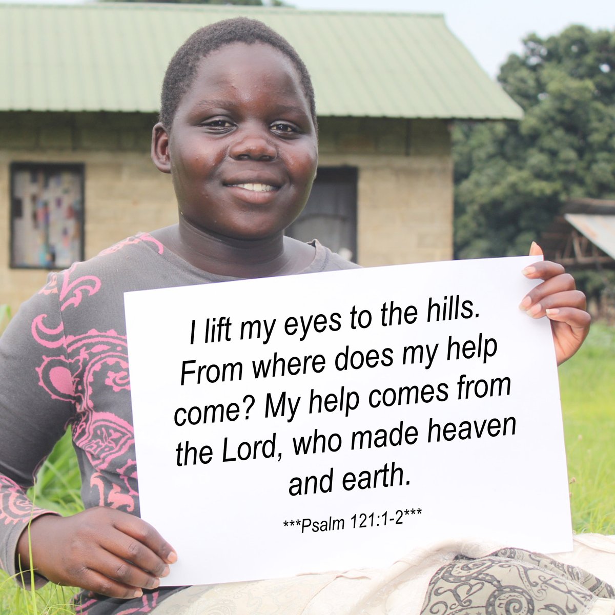 HRTN_Africa's tweet photo. Salam! I'm Bendita & the Bible verse I'd like to share w/you is Psalm 121:1-2: "I lift my eyes to the hills. From where does my help come? My help comes from the Lord, who made heaven & Earth." Let's daily fix our eyes on Him. ❤ Bendita Tabu
#LoveYourNeighbor by #SharingGodsWord https://t.co/xLu2ekRsuJ