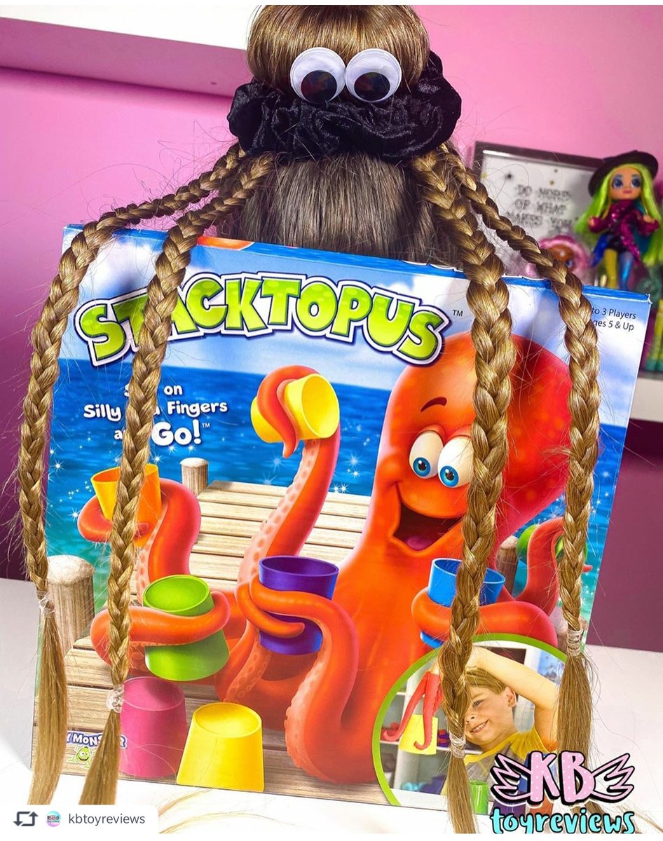 PlayMonsterFun's tweet photo. We are absolutely loving KB Toy Reviews Stacktopus inspired hairstyle!🐙🧡 #FanFriday #Stacktopus https://t.co/2i1bQBUDyP