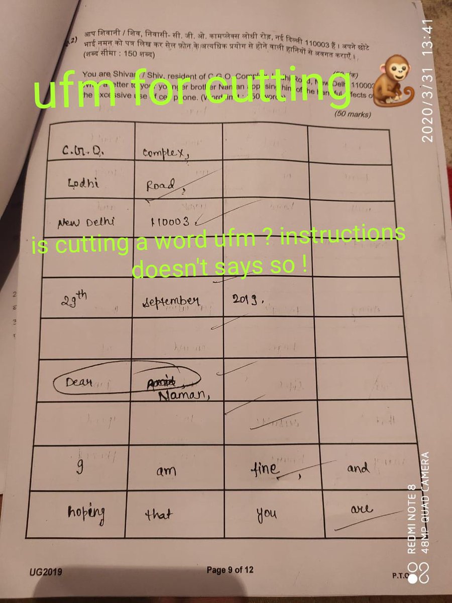 thevikashkr's tweet photo. @adsahasrabudhe Disqualifying candidates on non-essential grounds is like making fun of their hardwork who prepare with whole heart for the exam with some dreams in their eyes. But SSC is disqualifying them just for writing dummy name address etc. . https://t.co/NOypJPcBQ6