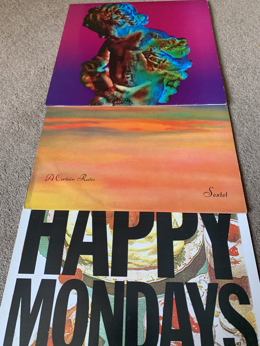 Darrellmitch73's tweet photo. It’s #FactoryFriday so I’m having a #FactoryThreesome ⁦@Happy_Mondays⁩ #Fact170 ⁦@acrmcr⁩ #Fact55 ⁦@neworder⁩ #Fact275 ...pour the wine Tony 🍷 https://t.co/p5oWRftpcj