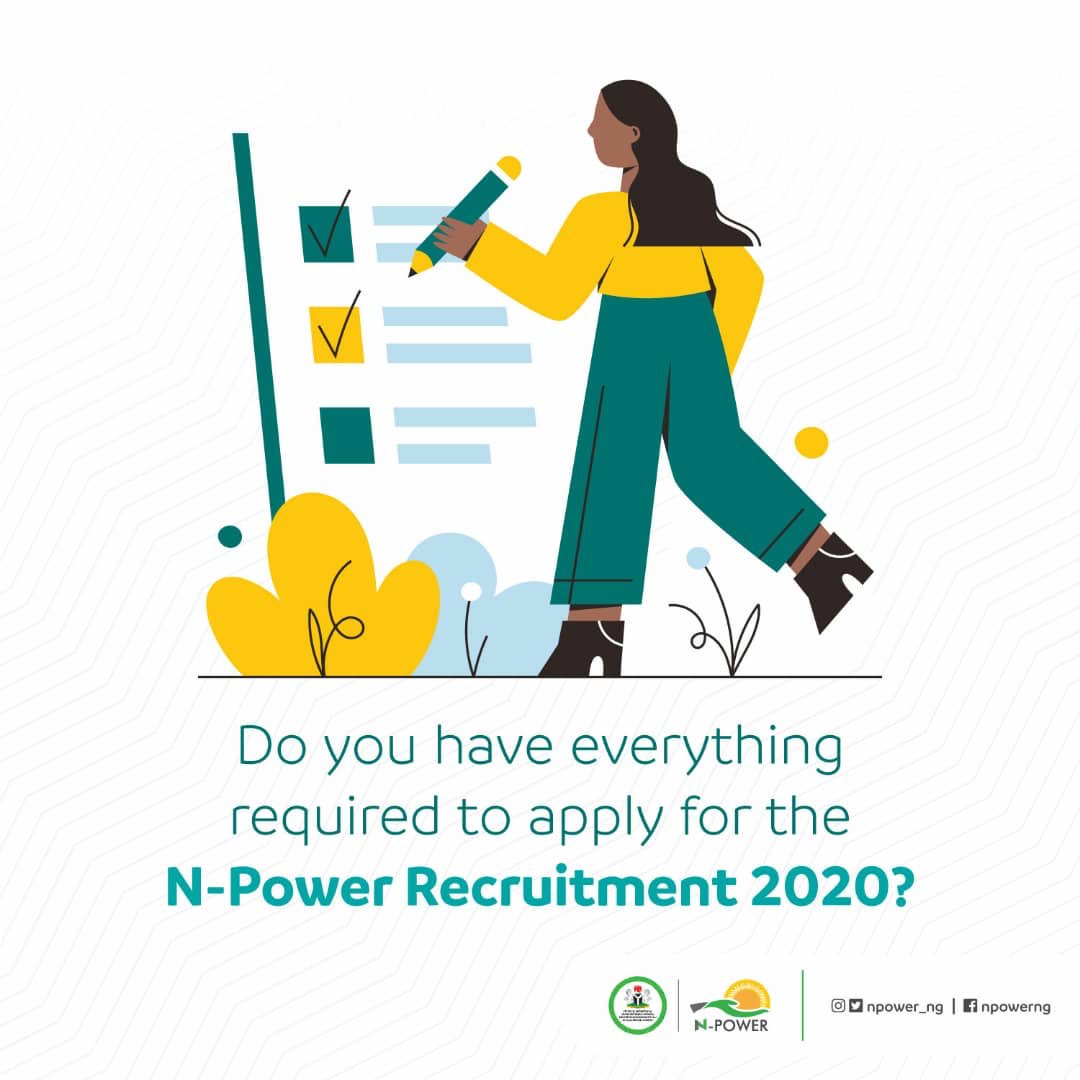 TimeTell_NG's tweet photo. Do you have everything required to apply for the
#NPowerBatchCIntake ? Get it all set. The portal opens today at 11:45pm.
#NPower2020 #NPower2020Recruitment https://t.co/qD4c0BPmVR