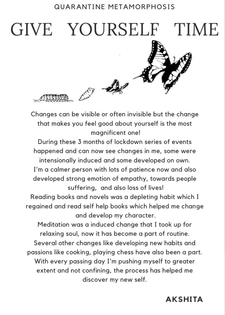 Akshita91848258's tweet photo. Metamorphosis 💢 change that is worth, deserves a chance! Every minute counts so wiser people often choose to grow! 💫🙏
#changeinme #CBL #BBALife #lifeatcbalc #klecbalc #klecbalcbba #theplacetobe #CBLSeason10 #lockdown #grow #changeforbetter #RTCBL https://t.co/88FMJYCJbS