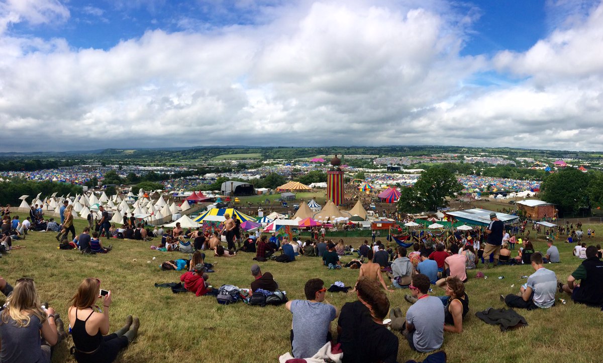 PJTreloar's tweet photo. @bbcglasto @glastonbury Could spend hours watching the world go by up there! https://t.co/Mgl8Ff7w2a