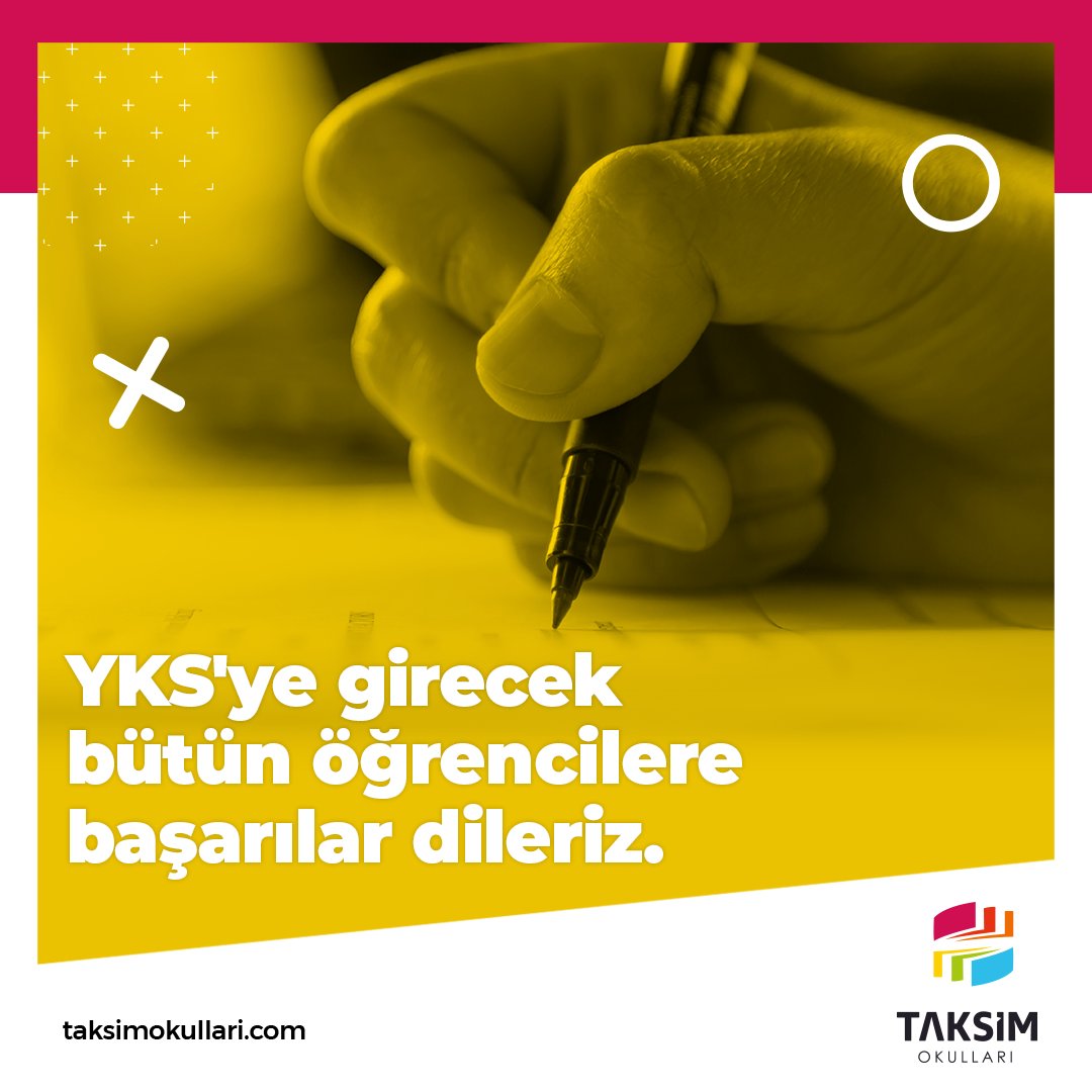 YKS'ye girecek bütün öğrencilere başarılar dileriz

#taksimokulları #okul #eğitim #yks