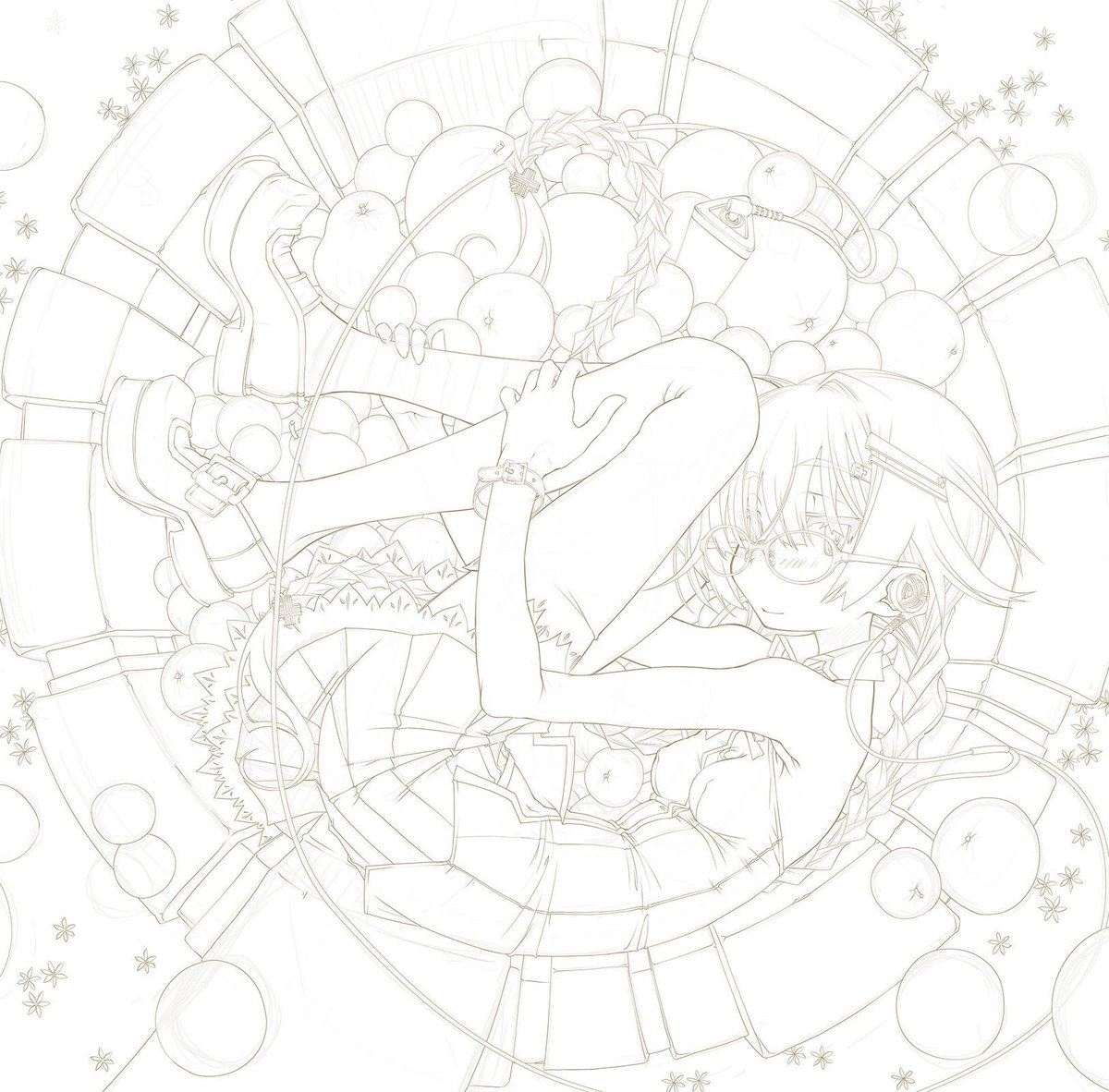 HolTunes様のジャケット絵として描かせていただいたものです。ジャケットデザインはヒトマスモドル様。7点目 