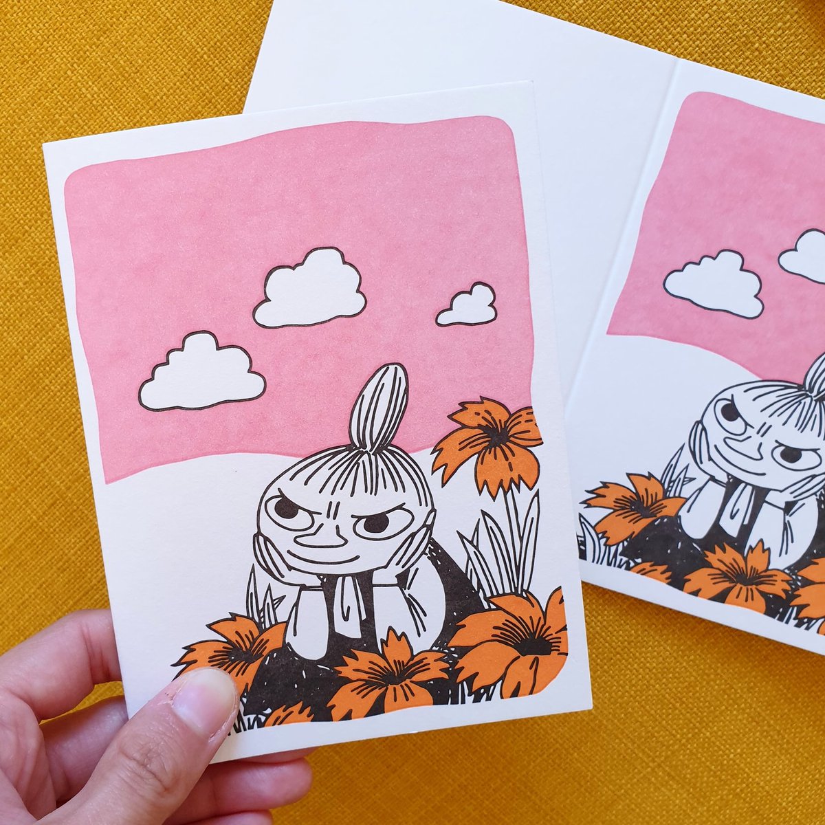 rogerlaborde's tweet photo. Letterpressed loveliness from Helsinki! Have you seen our #Moomin cards, printed in Finland by #Putinki? Printed on an antique press using super saturated colours on luxuriously thick card. See them here: https://t.co/RkwTgOkjdO https://t.co/JAOjDZpYXv