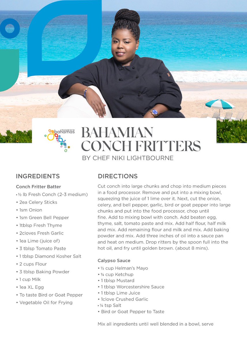 Conch Fritters on a Friday? Yes, please! 🤤 Meet us in the kitchen with Chef Niki @NikoyaL at 1pm on Facebook Live to see how it’s done.