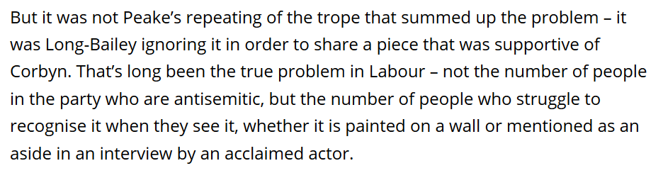 From his "pattern of behaviour" (one that long precedes this article), from what he has said & neglected to say, it's reasonable to conclude that Bush thinks Palestinian lives have less value. His wilful blindness to anti-Palestinian racism is a form of that racism in itself. 12/