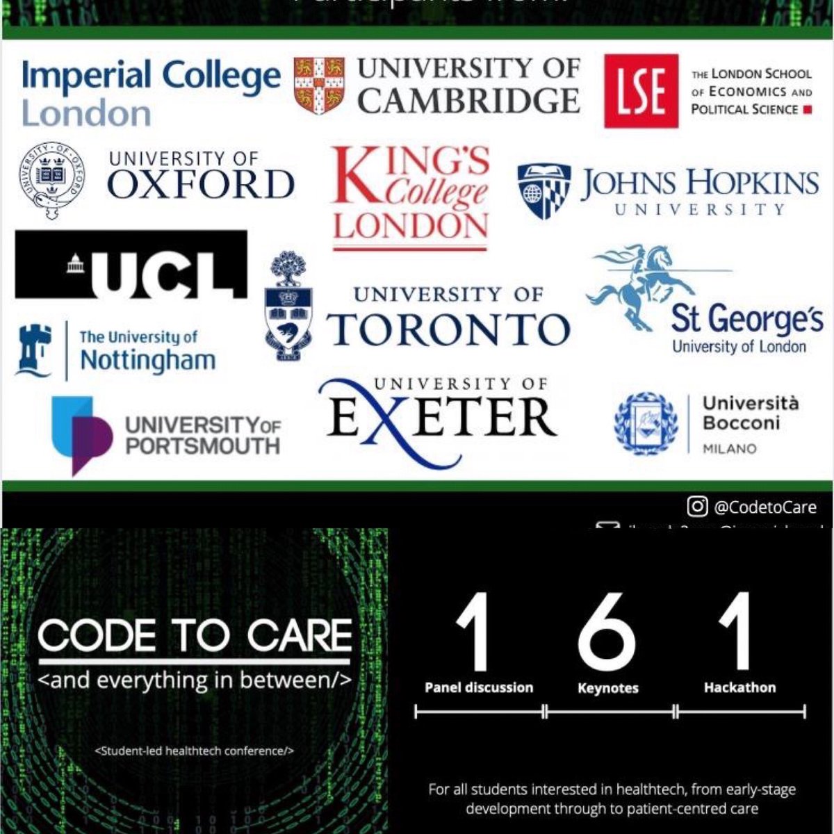 kaoutharlbiati's tweet photo. I feel thrilled and privileged today to participate next week as mentor in the great hackaton by #imperialcollege #MEDTECH #HealthTech #entrepreneurship #accelerator #incubator #hackaton #codetocare @codetocare https://t.co/pJN8ZKMmvl