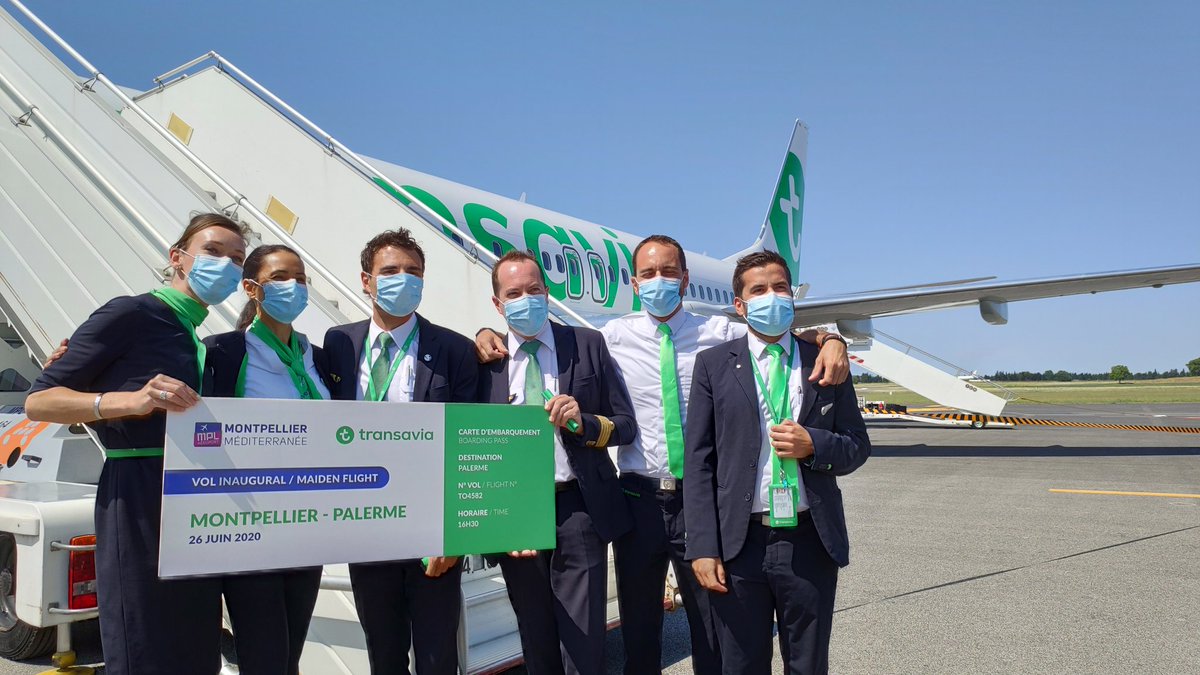 nicohenin's tweet photo. Quel plaisir de pouvoir enfin inaugurer aujourd'hui notre nouvelle base @transaviaFR  à Montpellier ! Un premier vol vers Palerme, et déjà 15 destinations pour cet été 🛫 https://t.co/qb8Gjsrlco