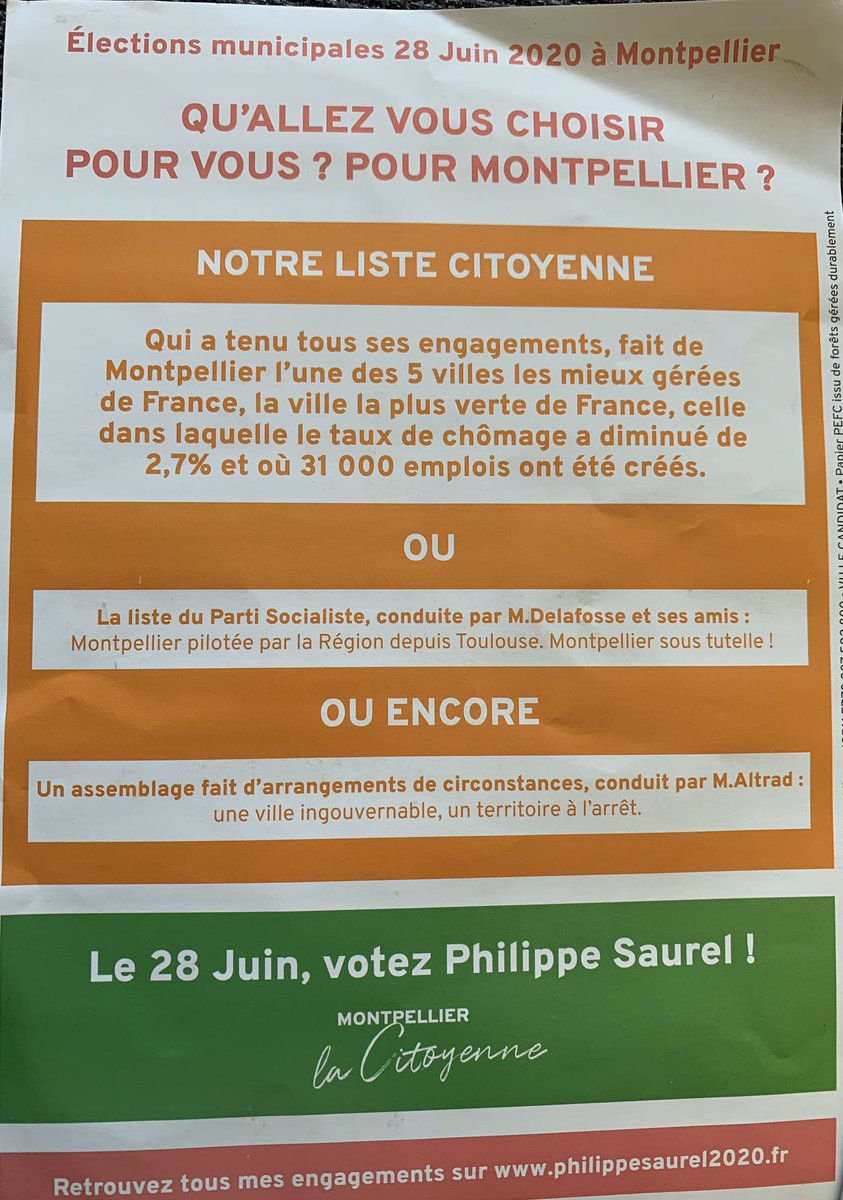 Mileliste's tweet photo. Un vrai Projet  pour #Montpellier avec @Saurel_2020 &amp; #MontpellierLaCitoyenne  ! 
Un projet social, écologique, économique, protection de la nature &amp; plus de #Sécurité Une ville libre conduite par un homme libre et son équipe. #Municipales2020 #Municipales28juin https://t.co/skGqqhMCBI