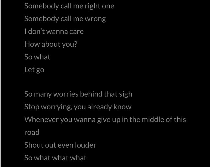 So what ! gay club anthem me thinks ! saying who cares what they think about me and wanting to just have fun and shout and be yourself !! also taejin gay !! (pic from  @lesbian_sope uwu)