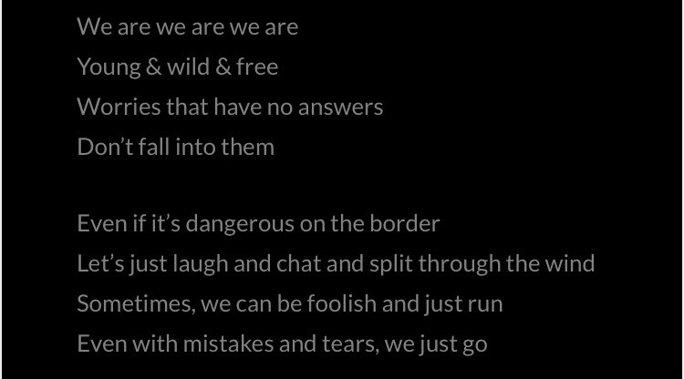 So what ! gay club anthem me thinks ! saying who cares what they think about me and wanting to just have fun and shout and be yourself !! also taejin gay !! (pic from  @lesbian_sope uwu)