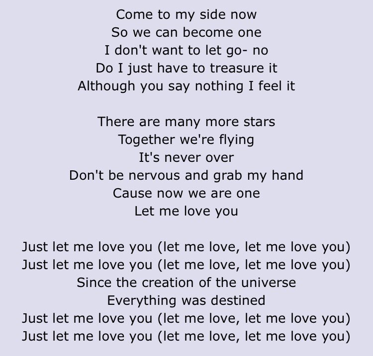 Serendipity ! being worried and scared to show your love but knowing that it is fate, and destiny, and meant to be ! feeling infinite when youre together with the one you love :(( just let me love you, everything was destined :”)