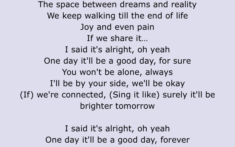 Good Day ! again yoongi’s verse solidifies the fact that its gay,, but to me the lyrics sound like supporting each others identities like,, one day it’ll all be okay and while we wait for that day were here with you as you find your way