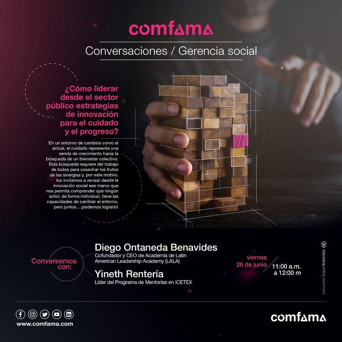 acimedellin's tweet photo. Hoy a las 11.00 am | Charla: ¿Cómo liderar desde el sector público estrategias de innovación para el cuidado y el progreso? invitación de @Comfama para dialogar sobre este tema. 👉 https://t.co/DokBb7gDGl https://t.co/Gbwt03MQiw