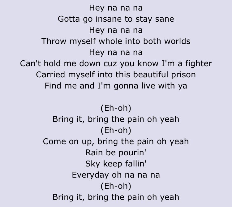 ON! its about found family imo, find me and im gonna bleed/live with you, when you find ur family you take on each others pain and happiness and finally LIVE together you know?