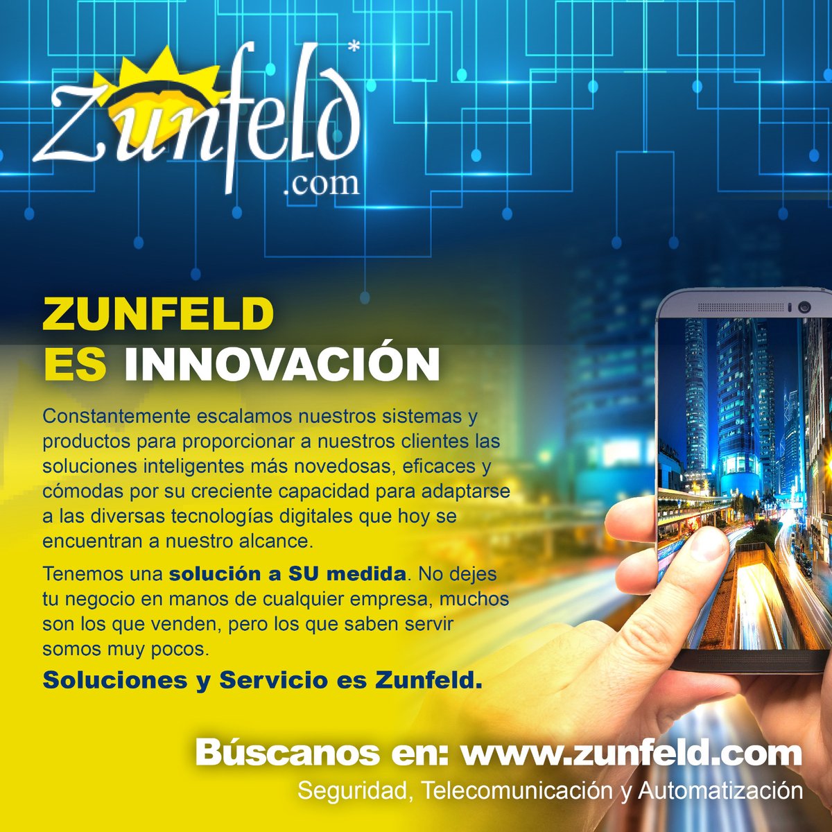 ZunfeldMX's tweet photo. Constantemente escalamos nuestros sistemas y productos para proporcionar a nuestros clientes las soluciones inteligentes más novedosas, eficaces y cómodas por su creciente capacidad para adaptarse a las diversas tecnologías digitales que hoy se encuentran
https://t.co/S0zwc1Tzdv https://t.co/o3f6vfJWiP