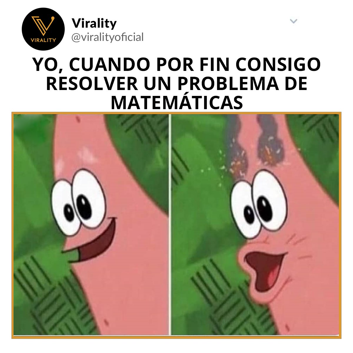 viralityoficial's tweet photo. JAJAJA SI SOY 

#memesdaily #memes😂 #memesespañol #humor #memes #cuarentenacreativa #cuarentenacoronavirus #NUMEROS #MATEMATICAS https://t.co/Pg2bwIV2vV